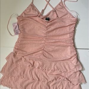 Pink Ruffle mini dress
